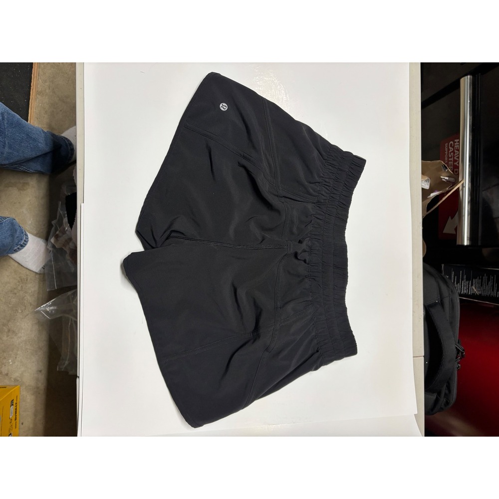 Lululemon Tracker Short V 4 Black Running Athletic Shorts Size 10
